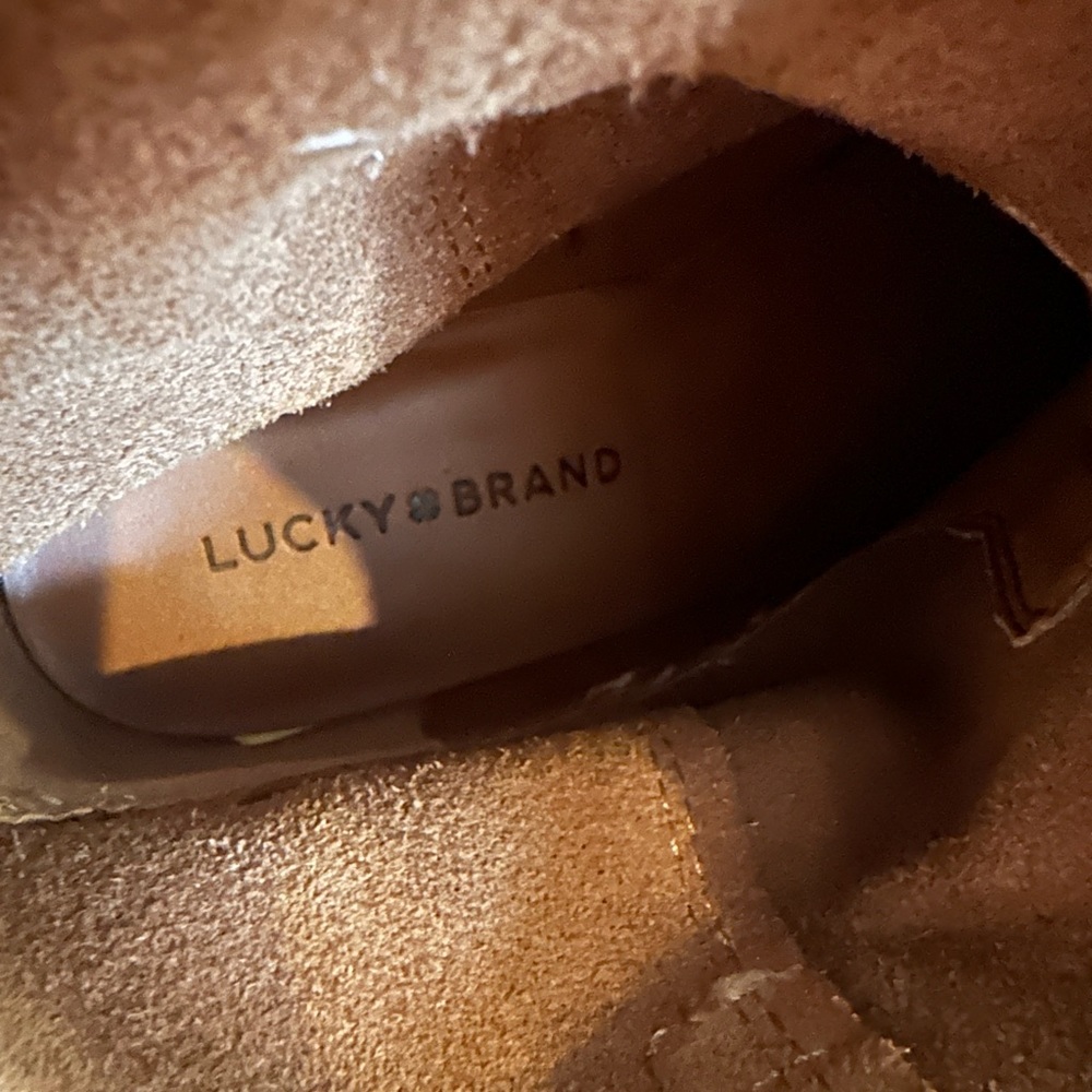 Lucky Brand Tan Suede Ankle Booties - Picture 7 of 7